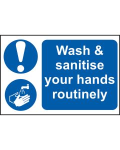 Wash And Sanitise Your Hands Sign