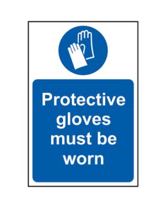 Protective Gloves Must Be Worn Sign