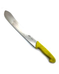 Butchers Scimitar Knife (6" Yellow - Ergo Handle)